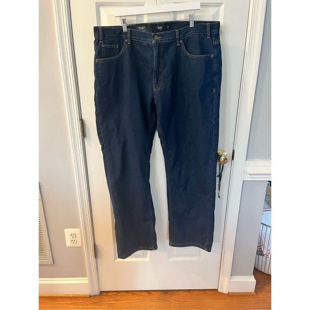 Berkeley Jensen Fleece Lined Carpenter Relaxed Straight Leg Jeans sz 40X 32 NWT